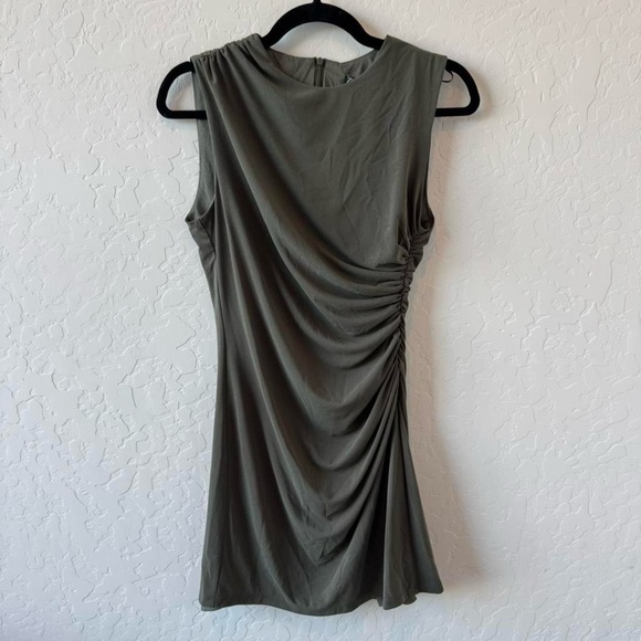 Zara Dresses & Skirts - Zara Green Draped Sleeveless Mini Dress